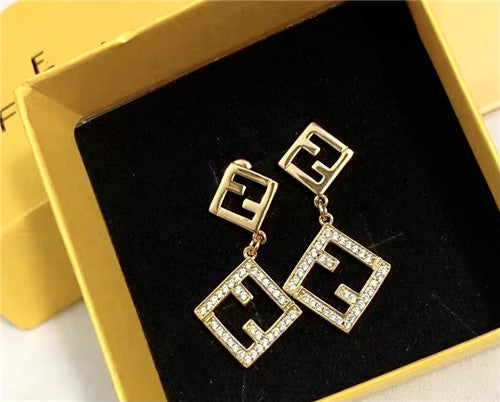 High Quality Luxury Fendi FF Earrings