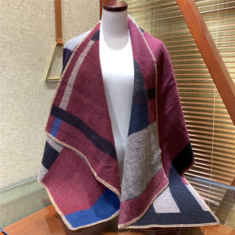 High Quality Luxury Burberry Cape Shawl
