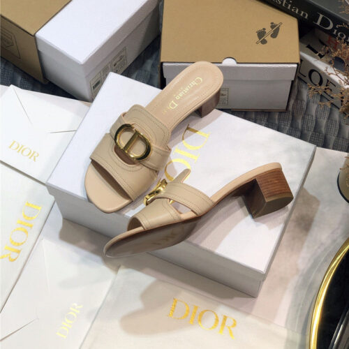 High Quality Luxury Dior Cd Letter Metal Logo Flat Hollow Sandals – Style 21126 alternate view