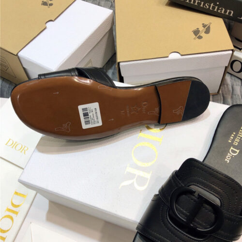 High Quality Luxury Dior Cd Letter Metal Logo Flat Hollow Sandals – Style 29606 product detail