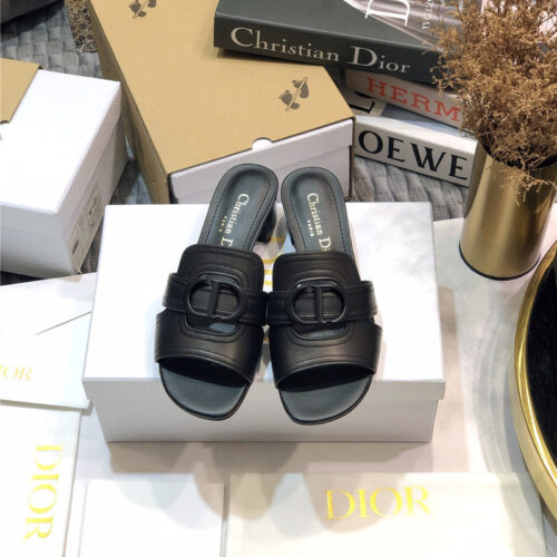 High Quality Luxury Dior Cd Letter Metal Logo Flat Hollow Sandals – Style 08710 product detail