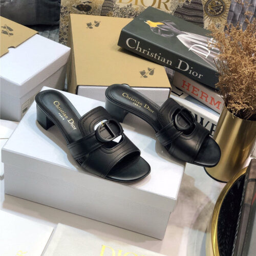 High Quality Luxury Dior Cd Letter Metal Logo Flat Hollow Sandals – Style 08710 product detail