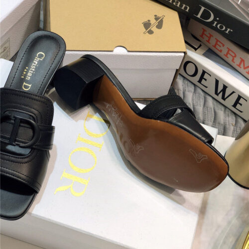 High Quality Luxury Dior Cd Letter Metal Logo Flat Hollow Sandals – Style 08710 product detail