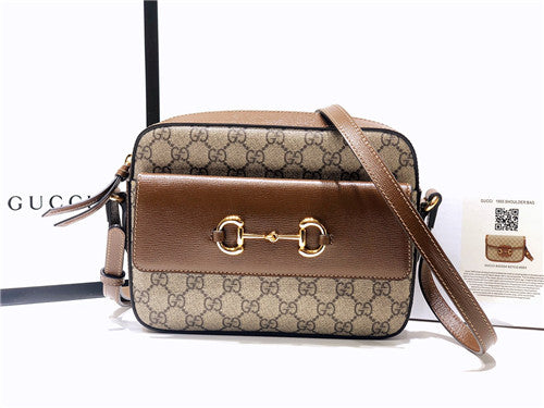 High Quality Luxury Gucci 1955 Horsebit GG Shoulder Bag