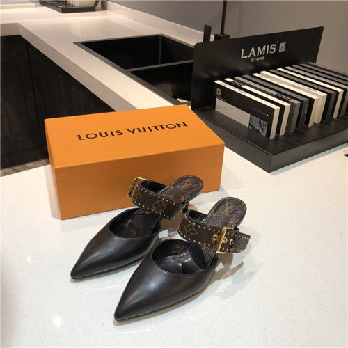 High Quality Luxury Louis Vuitton High Heel Slippers Sandals – Style 03171 alternate view
