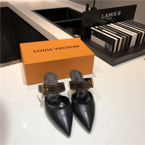 High Quality Luxury Louis Vuitton High Heel Slippers Sandals – Style 03171 product detail