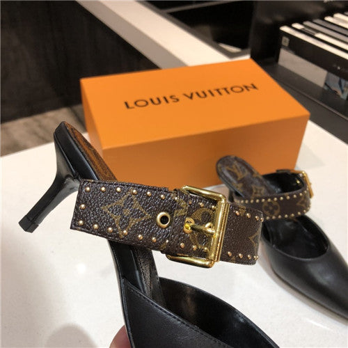 High Quality Luxury Louis Vuitton High Heel Slippers Sandals – Style 03171 product detail
