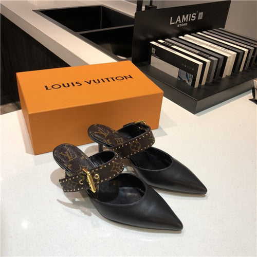 High Quality Luxury Louis Vuitton High Heel Slippers Sandals – Style 03171