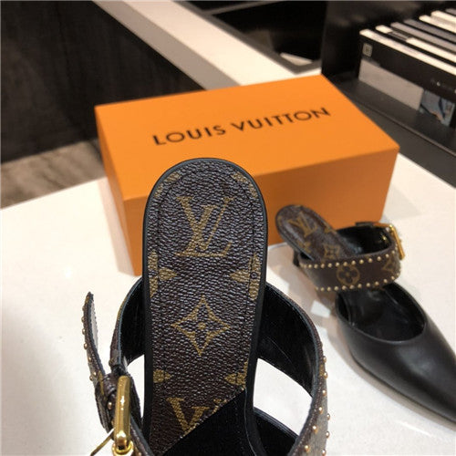 High Quality Luxury Louis Vuitton High Heel Slippers Sandals – Style 03171 product detail