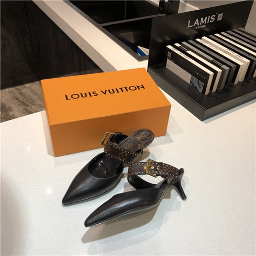 High Quality Luxury Louis Vuitton High Heel Slippers Sandals – Style 03171 product detail