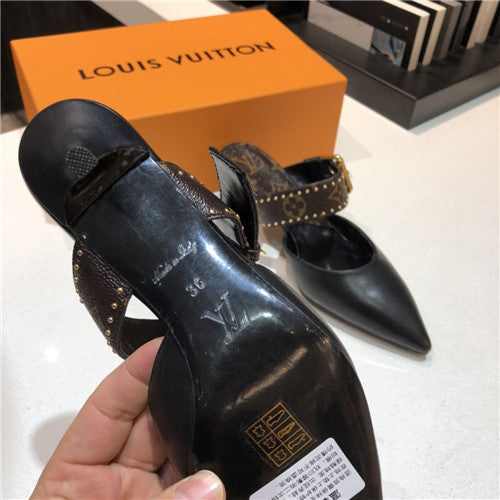 High Quality Luxury Louis Vuitton High Heel Slippers Sandals – Style 03171 product detail
