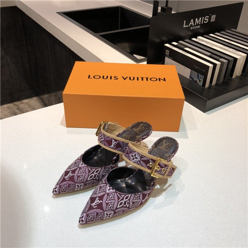 High Quality Luxury Louis Vuitton High Heel Slippers Sandals – Style 37635