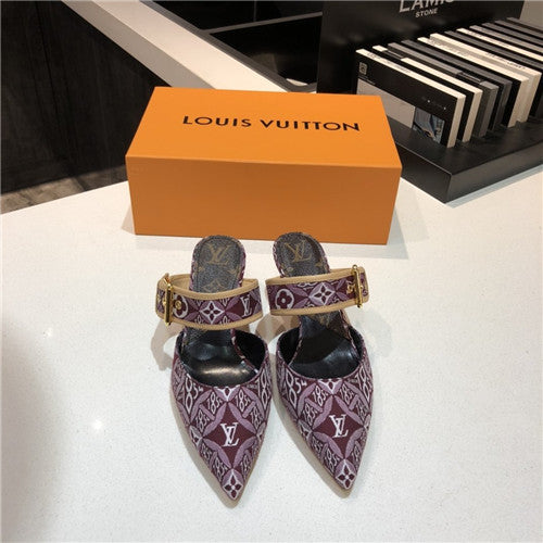 High Quality Luxury Louis Vuitton High Heel Slippers Sandals – Style 37635 alternate view