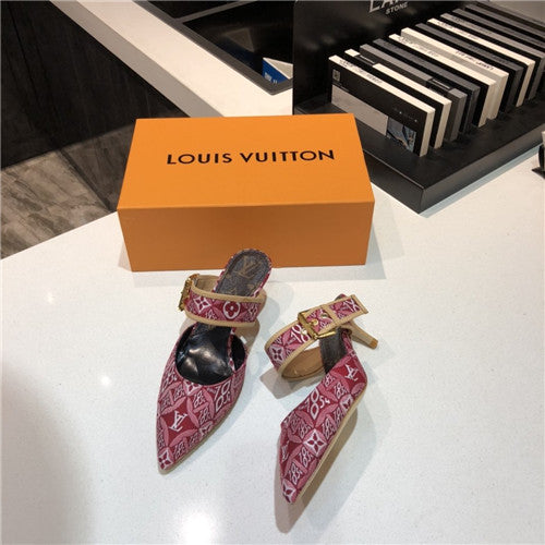 High Quality Luxury Louis Vuitton High Heel Slippers Sandals alternate view