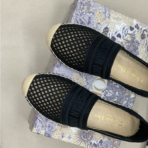 High Quality Luxury Dior Jacquard Embroidered Cutout Shoes – Style 73318 product detail