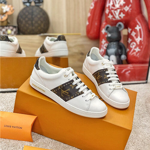 High Quality Luxury Louis Vuitton Frontrow Sneaker White