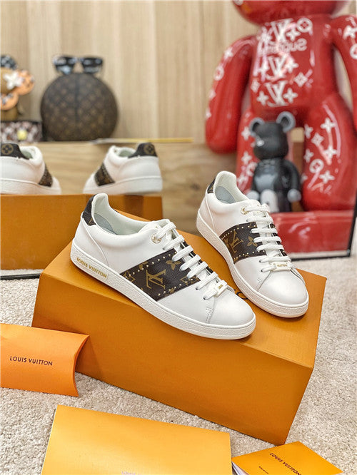 High Quality Luxury Louis Vuitton Frontrow Sneaker White