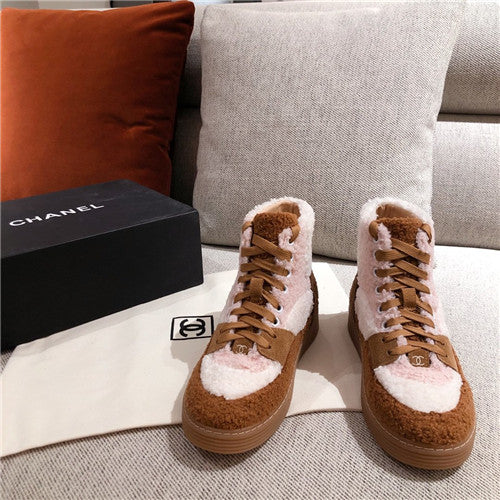 High Quality Luxury Chanel Wool High Top Sneakers product detail