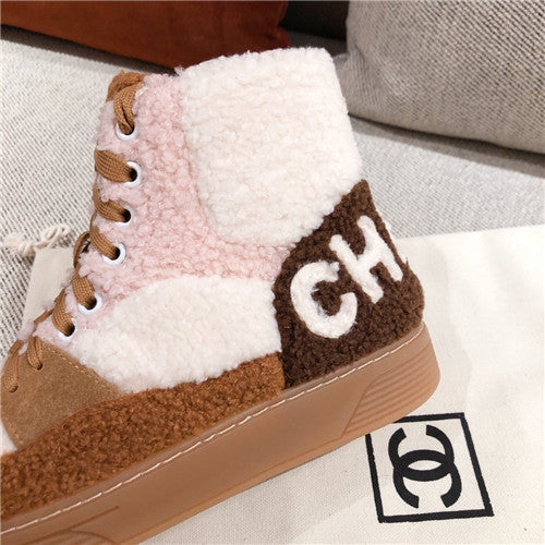 High Quality Luxury Chanel Wool High Top Sneakers product detail