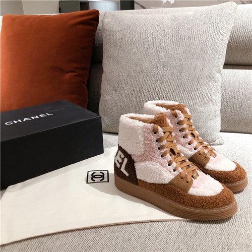 High Quality Luxury Chanel Wool High Top Sneakers alternate view