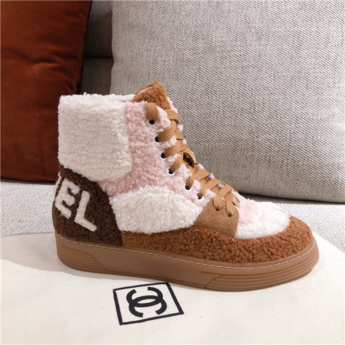 High Quality Luxury Chanel Wool High Top Sneakers product detail