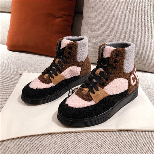 High Quality Luxury Chanel Wool High Top Sneakers – Style 73510