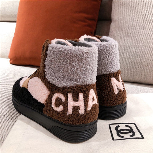 High Quality Luxury Chanel Wool High Top Sneakers – Style 73510 product detail