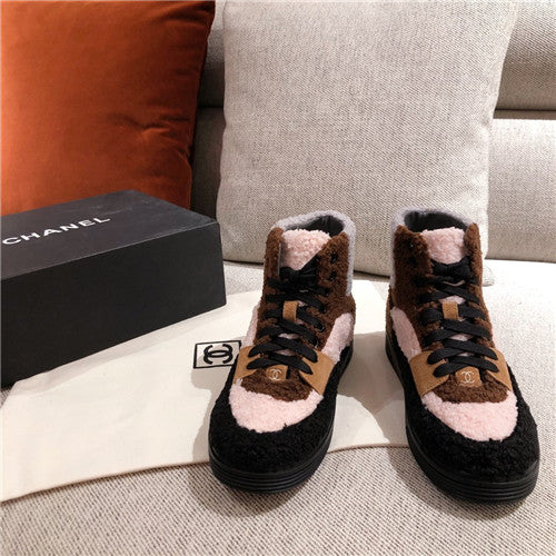 High Quality Luxury Chanel Wool High Top Sneakers – Style 73510 product detail