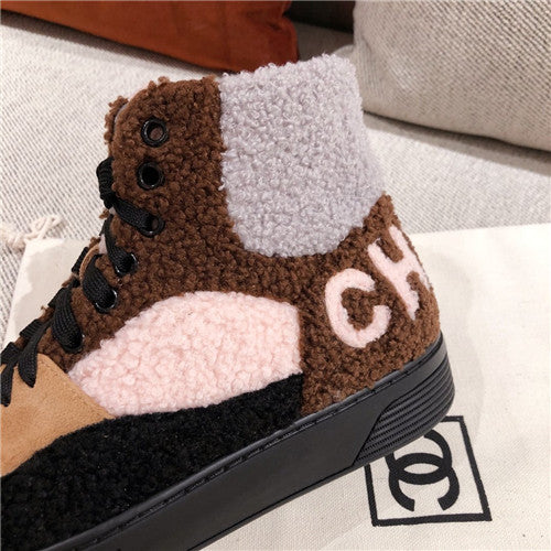 High Quality Luxury Chanel Wool High Top Sneakers – Style 73510 product detail