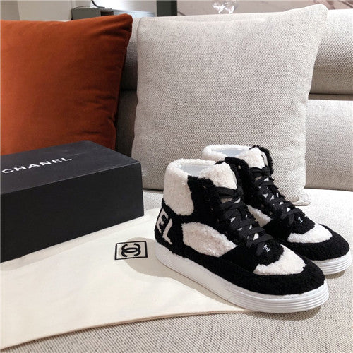 High Quality Luxury Chanel Wool High Top Sneakers – Style 06278 alternate view