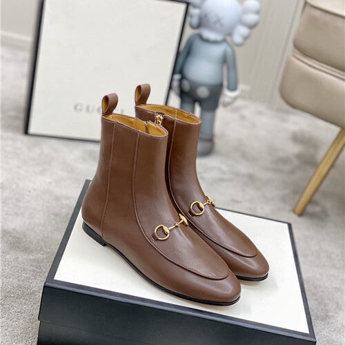 High Quality Luxury Gucci Horsebit Ankle Boots