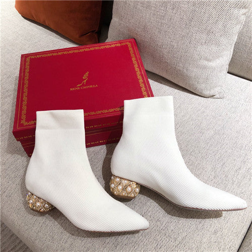 High Quality Luxury Rene Caovilla Ankle Booties – Style 35878 alternate view