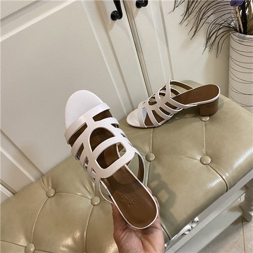 High Quality Luxury Hermes Block Heel Sandals – Style 88675 product detail