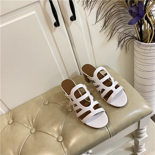 High Quality Luxury Hermes Block Heel Sandals – Style 88675 product detail