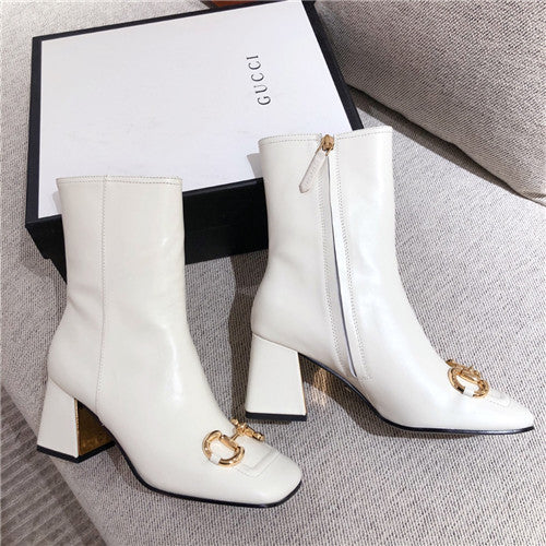 High Quality Luxury Gucci Ankle White Boots product detail