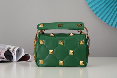 High Quality Luxury Valentino Roma Stud Mini Bag Green alternate view