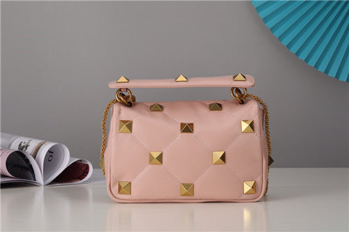 High Quality Luxury Valentino Roma Stud Mini Bag Pink alternate view