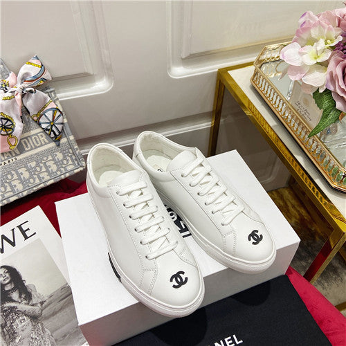 High Quality Luxury Chanel Sneakers White Womens – Style 23142