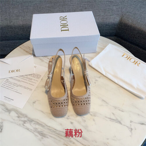 High Quality Luxury Dior New Hollow Lace Bow High-Heeled Sandals – Style 22150 product detail