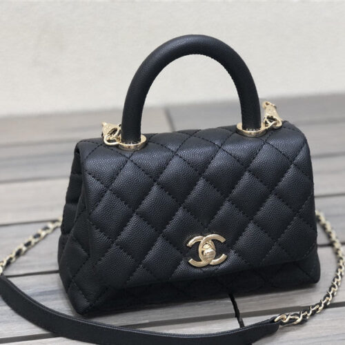 High Quality Luxury Chanel Small Coco Handle Leather Top Handle Bag product detail