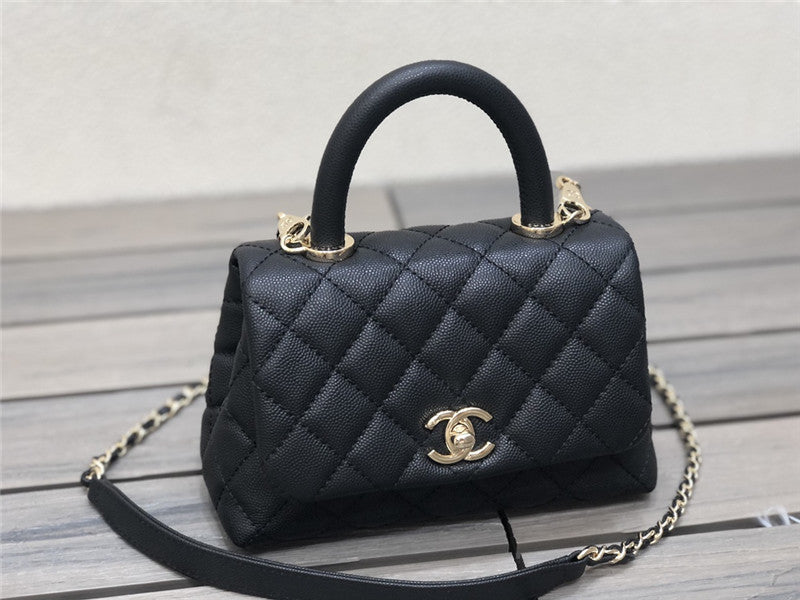 High Quality Luxury Chanel Small Coco Handle Leather Top Handle Bag product detail