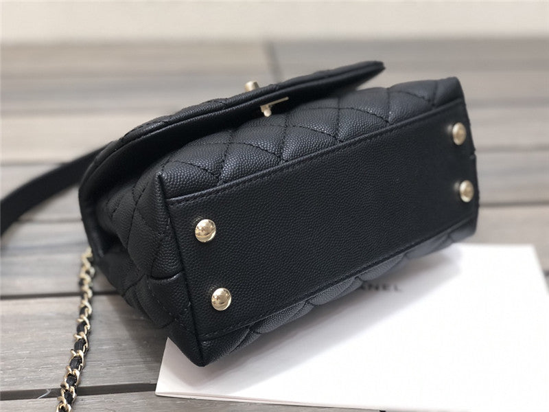High Quality Luxury Chanel Small Coco Handle Leather Top Handle Bag product detail
