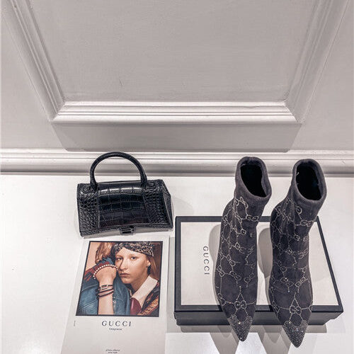 High Quality Luxury Gucci High Heel Stretch Boots alternate view