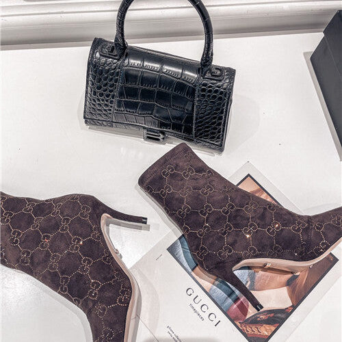 High Quality Luxury Gucci High Heel Stretch Boots – Style 57363 product detail