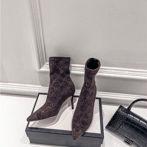 High Quality Luxury Gucci High Heel Stretch Boots – Style 57363 alternate view