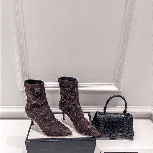 High Quality Luxury Gucci High Heel Stretch Boots – Style 57363