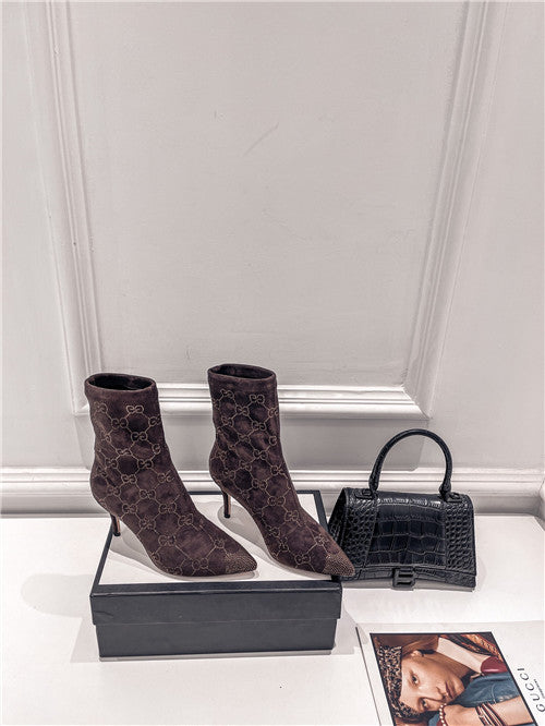 High Quality Luxury Gucci High Heel Stretch Boots – Style 57363