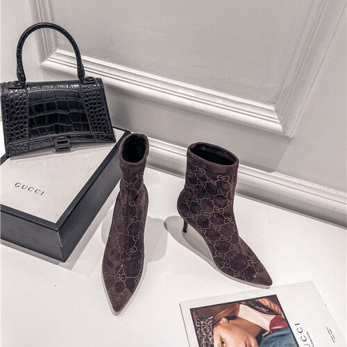 High Quality Luxury Gucci High Heel Stretch Boots – Style 57363 product detail
