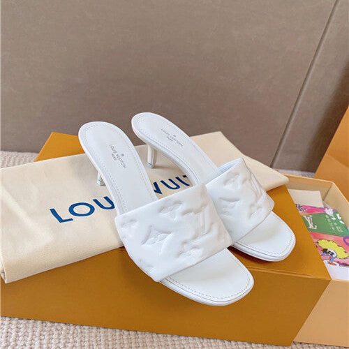 High Quality Luxury Louis Vuitton Heel Slippers – Style 38787