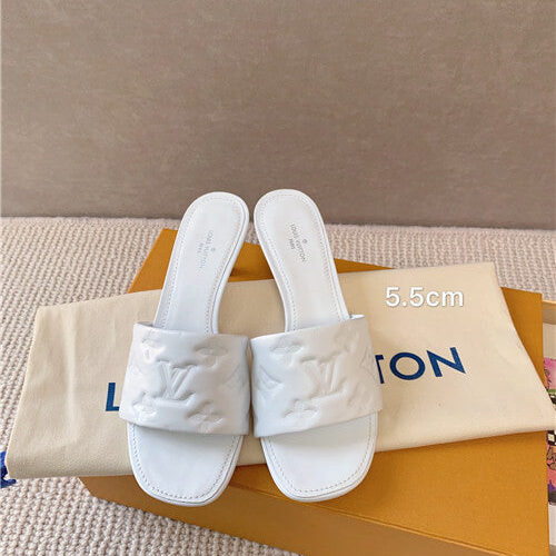 High Quality Luxury Louis Vuitton Heel Slippers – Style 38787 product detail